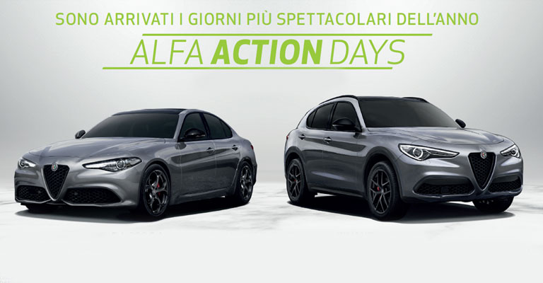 Vieni agli Alfa Action Days da Spazio a Torino: Giulia e Stelvio da 299 Euro al mese