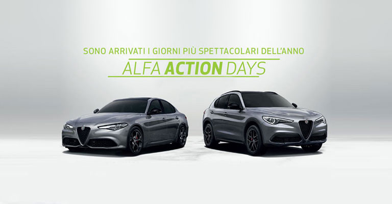 Alfa Action Days da Spazio a Torino: Giulia e Stelvio da 299 Euro al mese